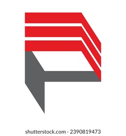 P letter box logo icon 2
