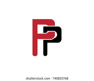 P letter business  logo design template
