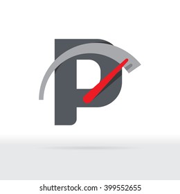 P Letter Car Speedometer, B Letter Meter Logo