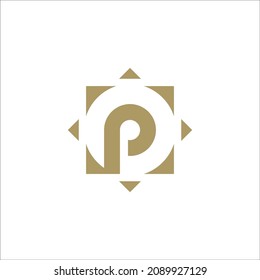 P Letter Celtic Ornamental Logo Template Illustration Design. Vector EPS 10