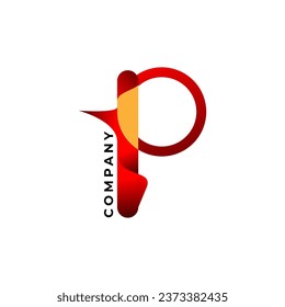 P letter company logo gardient modern design. Vector illustration. 