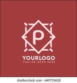 P letter creative corporate vector design. Simple and clean flat illustration template for your business