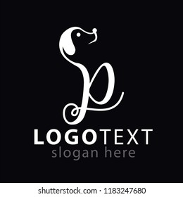 P Letter and Dog Logo