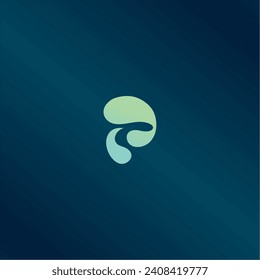 P Letter Dot Logo. P Vector Letter Design with Dots.