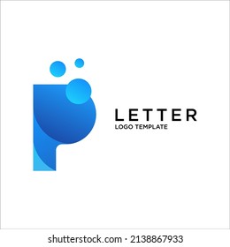 P Letter With Dots Icon Logo Design Vector Template
