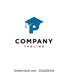 P Letra EducationVector icono del logotipo Plantilla vectorial