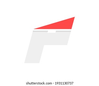 P letter fast, speed motion font
