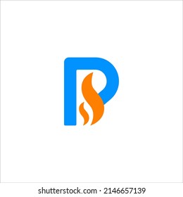 P Letter fire Logo Icon mark design mosaic pattern flame shape emblem concept creative symbol business initials minimal alphabet identity graphic vector illustrator monogram sign symbols abstract