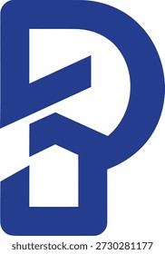 Diseño de logotipo de hogar de letra P
