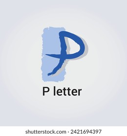 P Icono Diseño Logotipo único aislado Diseño Marca Identidad Corporativa Diversos Colores Editable Plantilla Vector Monograma Ilustración Marca sobre fondo gradiente ligero