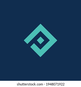 P letter icon logo vector dots