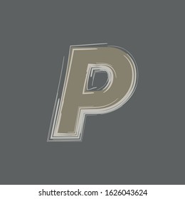 P Letter, Icon Typography Logo Template