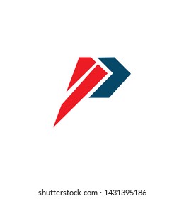 P letter initial logo design vector template