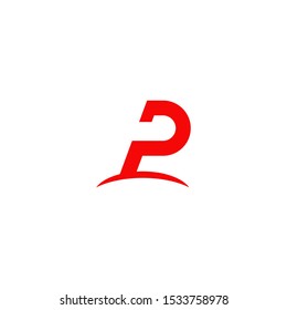 P letter initial logo design vector template