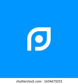 P letter initial logo. Eye concept.