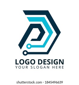 P Letter Lab Logo Design