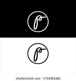 Diseño abstracto del logotipo de la letra P