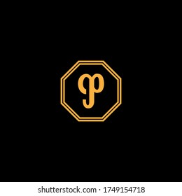 Diseño abstracto del logotipo de la letra P