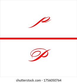 Diseño abstracto del logotipo de la letra P
