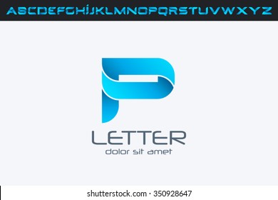 P Letter Logo, Alphabet Logo Design.