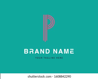 P letter logo business template vector icon