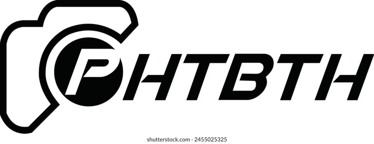 Logotipo de la letra P con símbolo de cámara