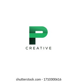 P Letter Logo concept. Creative Minimal Monochrome Monogram emblem design template for Corporate Business Identity