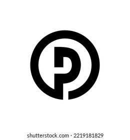 concepto de logotipo de letra P. Imagen del vector