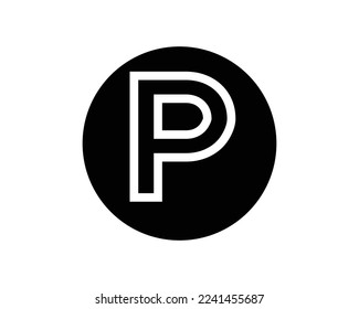 Plantilla de vector de diseño creativo del logotipo de la letra P