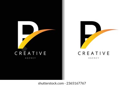 P Letter Logo Design with Background and Creative company logo. Modern Lettering Fashion Design. Vector illustration