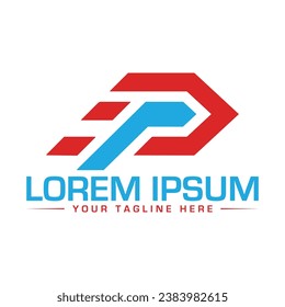 Diseño de logotipo de carta P Diseño de logotipo creativo y moderno