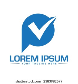 Diseño de logotipo de carta P Diseño de logotipo creativo y moderno