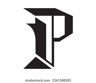 P letter logo design elements