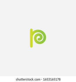 p letter logo design and icon