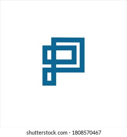 p-Letter-Logo-Design-Symbol Silhouette Vektorgrafik	