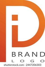 P letter logo design, Initials PI logo abstract letter D letter best icon DI brand logo design template vector arts 