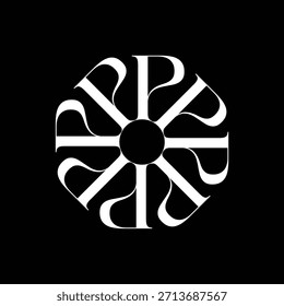 P letter logo design, P monogram design, P letter in flower design
