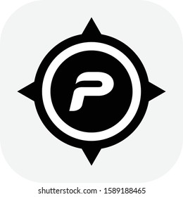 P letter logo design on cool background.