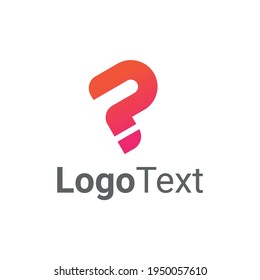 Diseño de logotipo de letra P - diseño de marca de preguntas