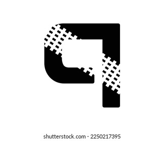 P Letter Logo Design Simple Black Letter Concept Illustration