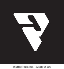P letter logo design with stock vector illustration