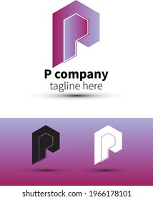 P letter logo design template