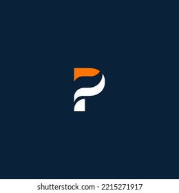 Elementos de plantilla de diseño de logotipo de letra P. Logo de la letra digital abstracta moderna. Ilustración vectorial.
