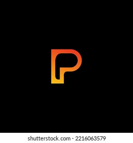 P letter logo design template elements. Modern abstract digital alphabet letter logo. Vector illustration.