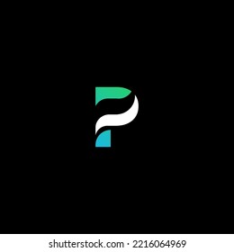 P letter logo design template elements. Modern abstract digital alphabet letter logo. Vector illustration.