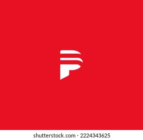 P letter logo design template elements. Modern abstract digital alphabet letter logo. Vector illustration.