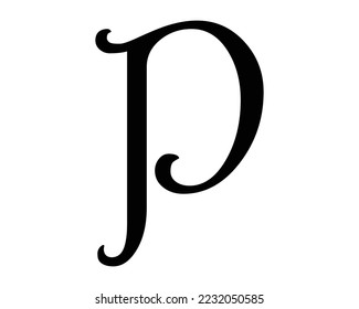 p letter logo design template