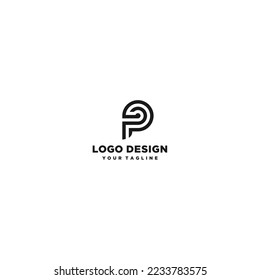 Logo-Design-Vorlage für P-Buchstaben