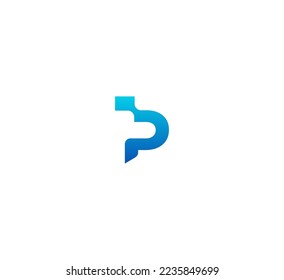 P letter logo design template elements. Modern abstract digital alphabet letter logo. Vector illustration. Technology P logo.