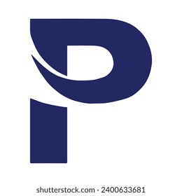 Elementos de plantilla de diseño de logotipo de letra P. Logo de la letra digital abstracta moderna.